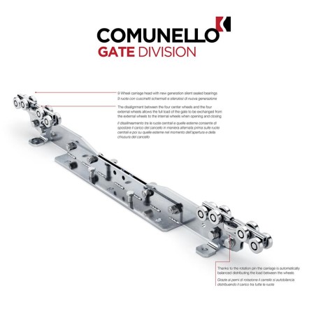 CGS-600.18 M - Comunello - Carrello Bullet Mini regolabile a 18 ruote