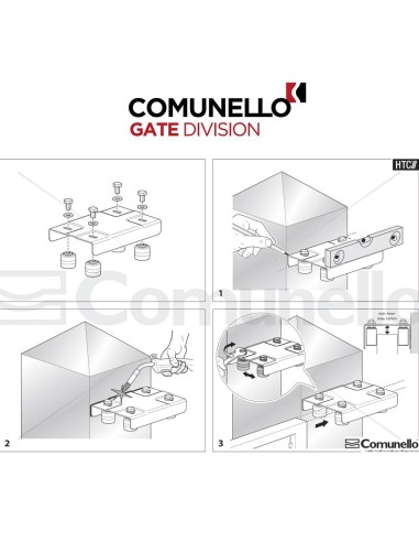250I Comunello - Piastra guida cancello regolabile