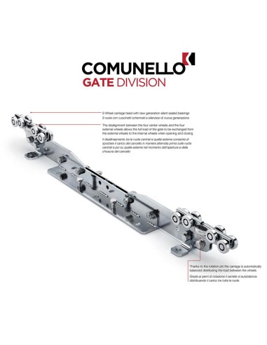 CGS-600.18 P - Comunello - Carrello Bullet Piccolo regolabile a 18 ruote
