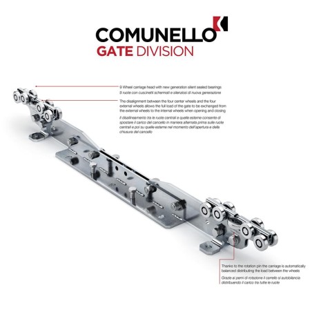 CGS-600.18 P - Comunello - Carrello Bullet Piccolo regolabile a 18 ruote