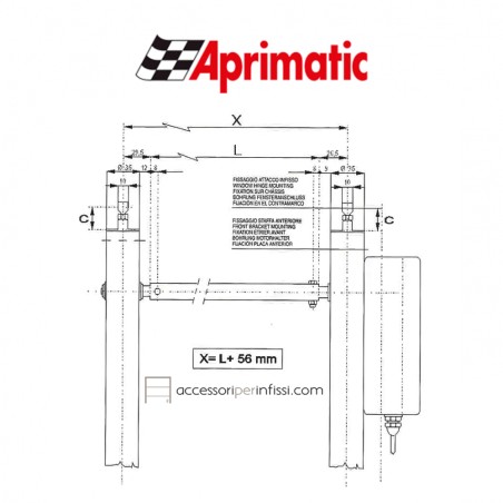 APRI DUO Aprimatic - Attuatore a cremagliera per lucernari e cupole | Accessori per Infissi