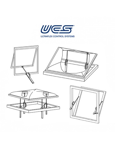 SYNCHRO T-RACK Ultraflex UCS - Coppia attuatori a cremagliera per finestre a sporgere e lucernari