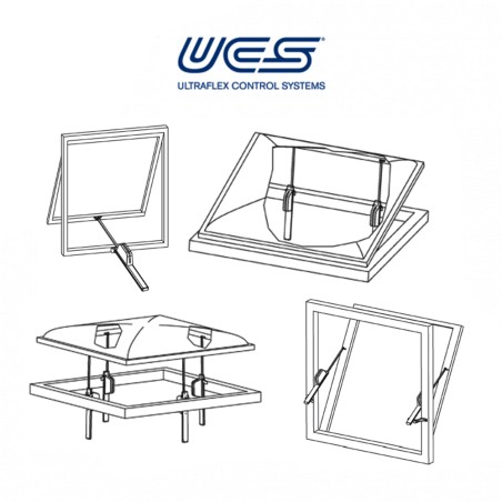 SYNCHRO T-RACK Ultraflex UCS - Coppia attuatori a cremagliera per finestre a sporgere e lucernari