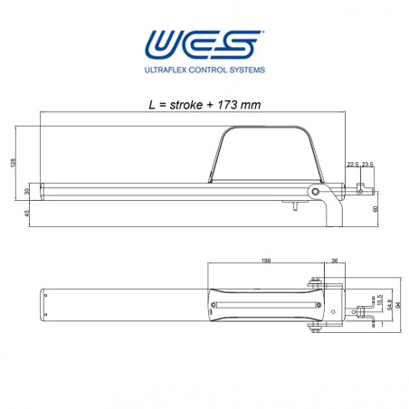 SYNCHRO T-RACK Ultraflex UCS - Coppia attuatori a cremagliera per finestre a sporgere e lucernari