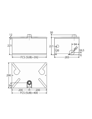 SUB R BFT operatore oleodinamico interrato per cancelli a battente