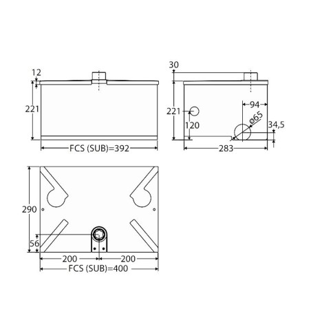 SUB R BFT operatore oleodinamico interrato per cancelli a battente