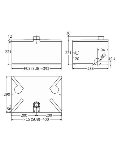 SUB G BFT operatore oleodinamico interrato per cancelli a battente