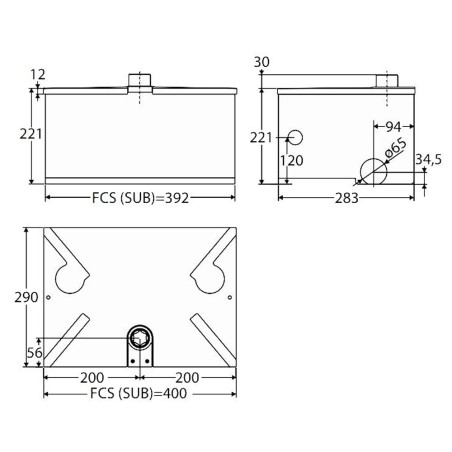 SUB G BFT operatore oleodinamico interrato per cancelli a battente