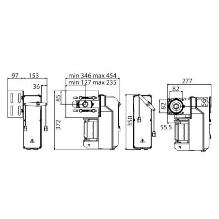 PEGASO B CJA AUTO BFT operatore elettromeccanico per l’automazione di porte sezionali industriali