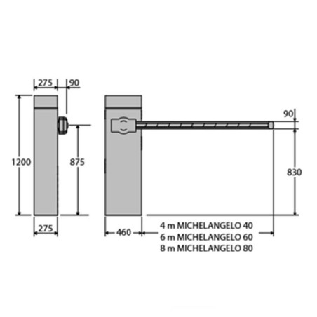 MICHELANGELO BT A BFT barriera elettromeccanica
