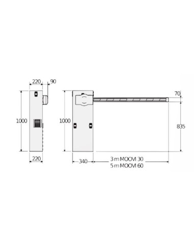 MOOVI BFT barriera elettromeccanica