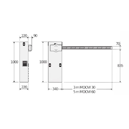 MOOVI BFT barriera elettromeccanica