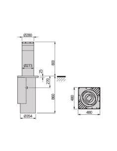 PILLAR B 275 / 800.6C BFT dissuasore di sosta di passaggio 2