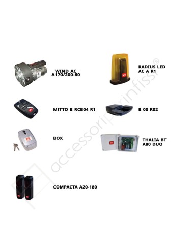 WIND AC A KIT 170/200-60 EF AUTO BFT operatore per serrande avvolgibili