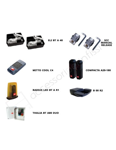 ELI BT KIT A40 BFT Kit Interrato per Cancelli a Battente