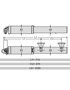 LUX B 230V BFT attuatore oleodinamico per ante a battente fino a 2m e 300kg 2