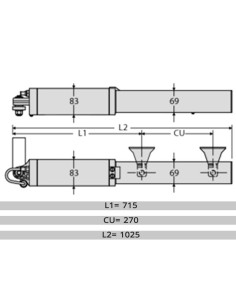 LUX 2B 230V BFT attuatore oleodinamico per cancelli a battente fino a 2m e 300kg 2