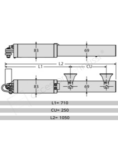 LUX R 2B SN2 BFT operatore oleodinamico per ante a battente fino a 2 m e 300kg 2