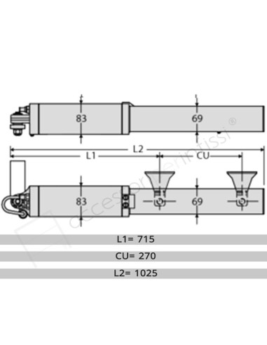 LUX MB BFT operatore oleodinamico 230v per ante battenti fino a 2 3 m e 300 kg