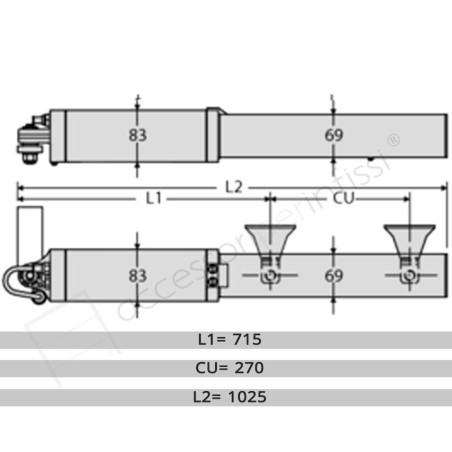 LUX MB BFT operatore oleodinamico 230v per ante battenti fino a 2 3 m e 300 kg