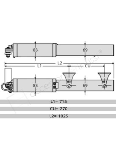LUX L BFT operatore oleodinamico 230v per ante battenti fino a 4 m e 500 kg