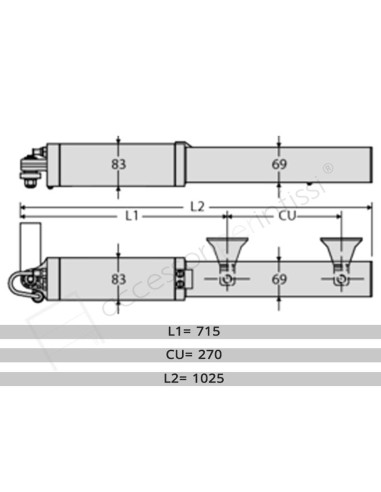 LUX LR BFT operatore oleodinamico 230v per ante battenti fino a 4 m e 500 kg