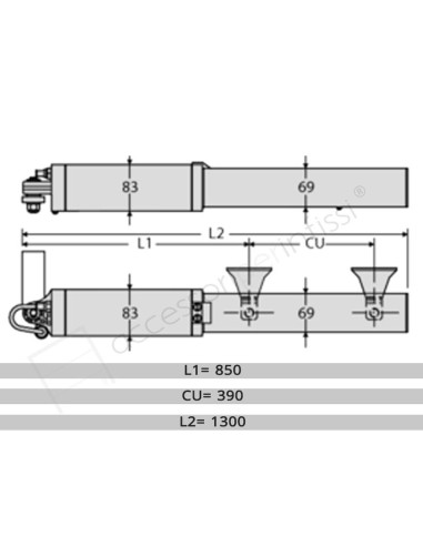 LUX G BFT operatore oleodinamico 230v per ante battenti fino a 5 m e 800 kg