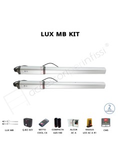 LUX MB KIT per operatori oleodinamici 230v per ante battenti fino a 2,3 m e 300 kg