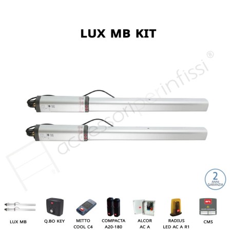 LUX MB KIT per operatori oleodinamici 230v per ante battenti fino a 2,3 m e 300 kg