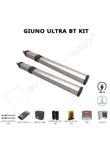 GIUNO ULTRA BT A20 KIT BFT completo per cancelli a battente