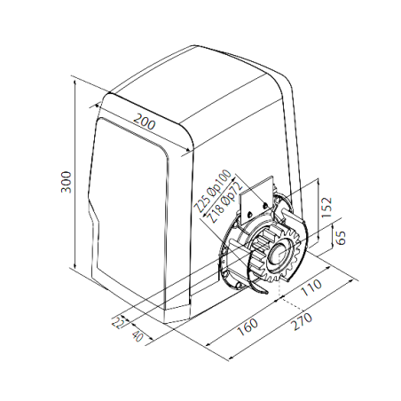 ARES ULTRA BT A1500 KIT BFT completo 24 V per cancelli scorrevoli