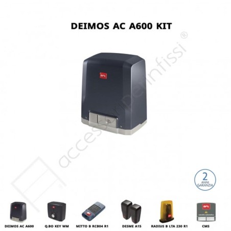 DEIMOS AC A600 KIT BFT completo 230 V per cancelli scorrevoli