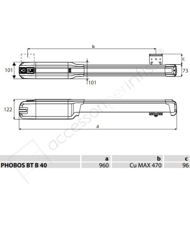 PHOBOS BT B40 KIT BFT completo 24 V per cancelli a battente