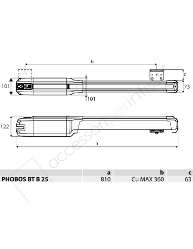 PHOBOS BT B25 KIT BFT completo 24 V per cancelli a battente