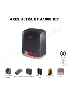 ARES ULTRA BT A1000 KIT BFT completo 24 V per cancelli scorrevoli 2
