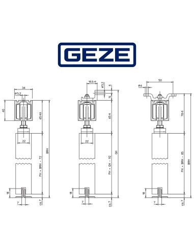 PERLAN 140 Geze - Sistema di ferramenta per porte scorrevoli con peso dell'anta 140 kg