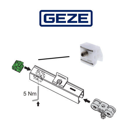 PERLAN 140 Geze - Sistema di ferramenta per porte scorrevoli con peso dell'anta 140 kg