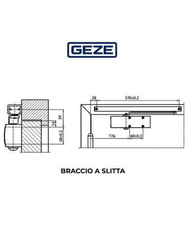 TS 1500 Geze - Chiudiporta aereo per porte a battente