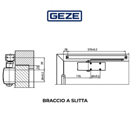 TS 1500 Geze - Chiudiporta aereo per porte a battente
