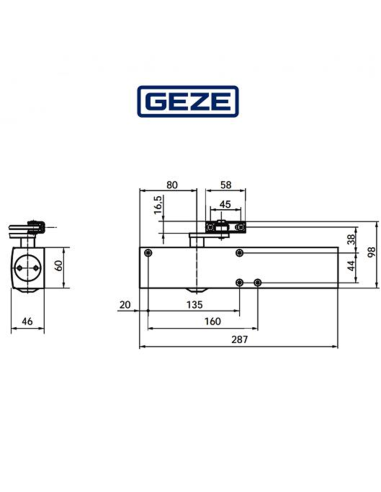 TS 4000 Geze - Chiudiporta aereo per porte a battente