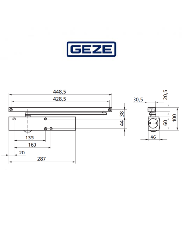 TS 5000 Geze - Chiudiporta aereo per porte a battente