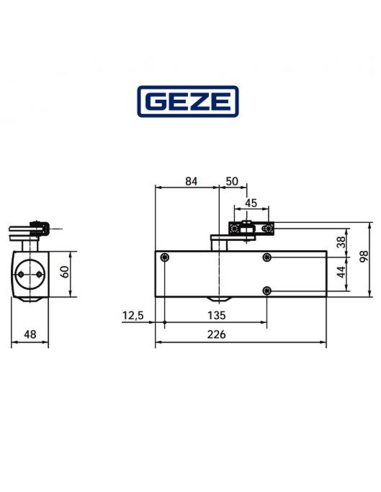 TS 2000 NV BC Geze - Chiudiporta aereo per porte a battente