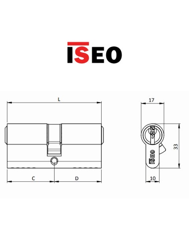 Cilindro sagomato a doppio profilo Iseo F5