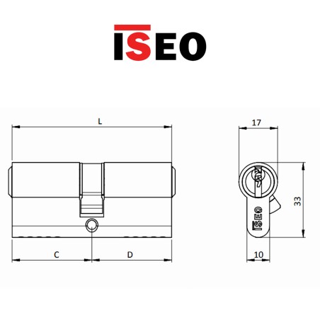 Cilindro sagomato a doppio profilo Iseo F5