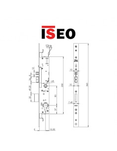 Iseo Performa electric lock entry 35 flat front art. 7295143528 2