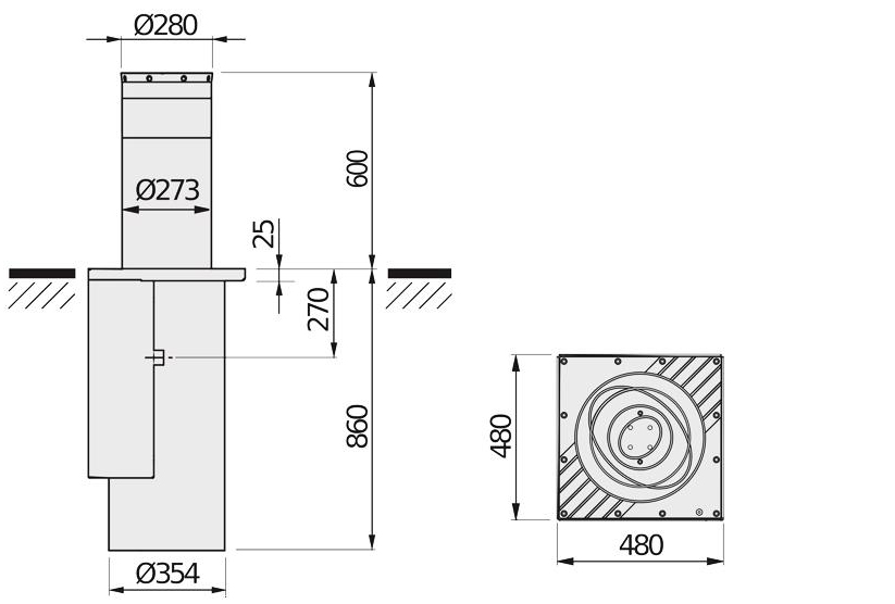 PILLAR B 275 / 600 BFT